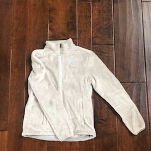 Beige Fleece North Face Jacket